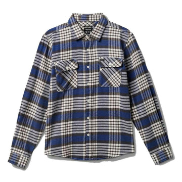 Brixton - Bowery Flannel Pacific Blue/Whitecap/Black.