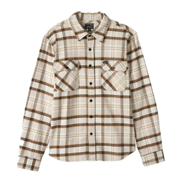 Brixton - Bowery Heavyweight Flannel Beige/Off White/Desert Palm.