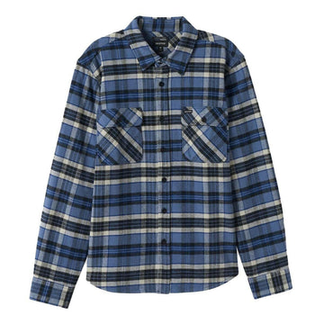 Brixton - Bowery Heavyweight Flannel Flint Blue/Black/Mineral Grey.