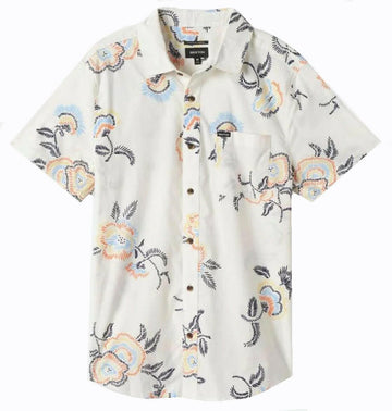 Brixton - Charter Oxford Shirt Off White Field Floral.
