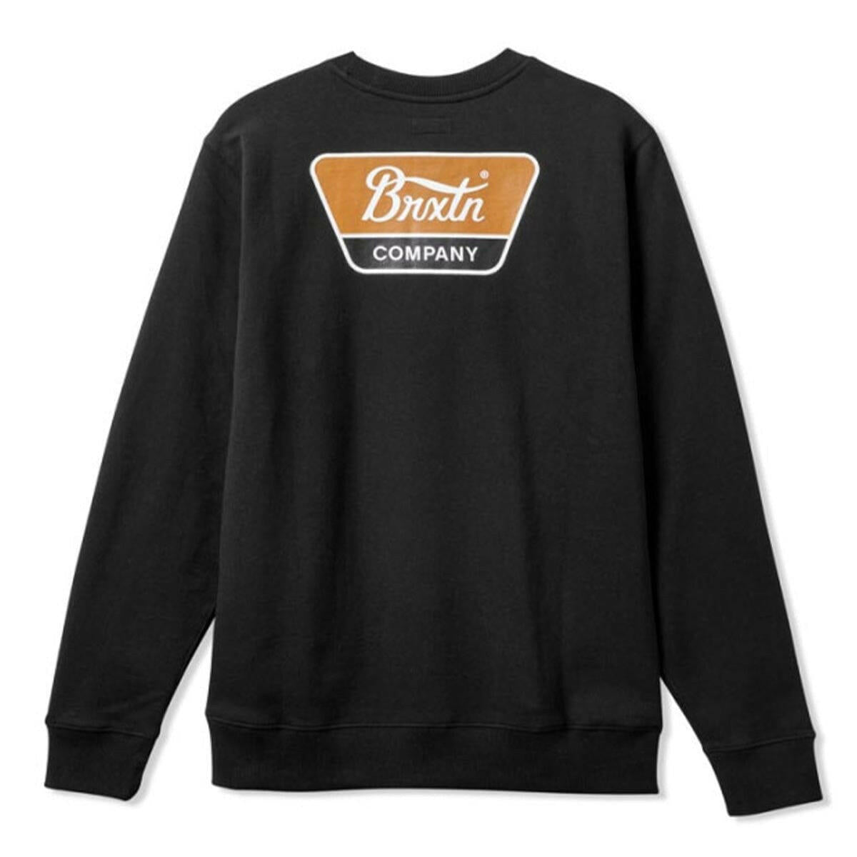 Brixton - Linwood Fleece Crew Black/Golden Brown.