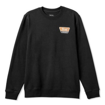 Brixton - Linwood Fleece Crew Black/Golden Brown.