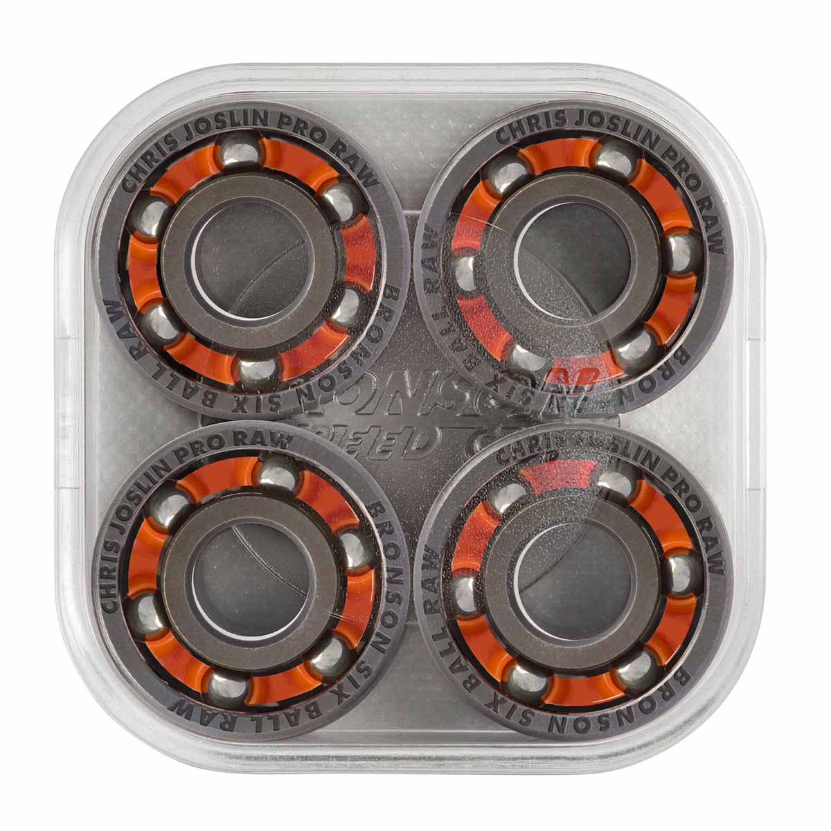 Bronson Chris Joslin 6 Ball Raw Skateboard Bearings 