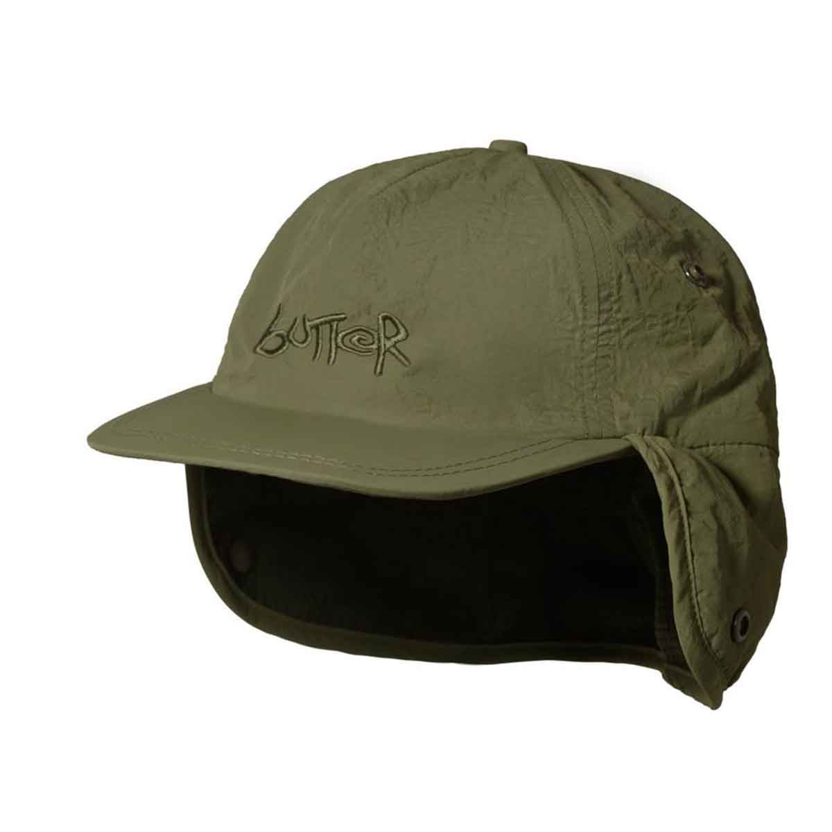Butter Goods Abseil Earflap Cap Army Front Down