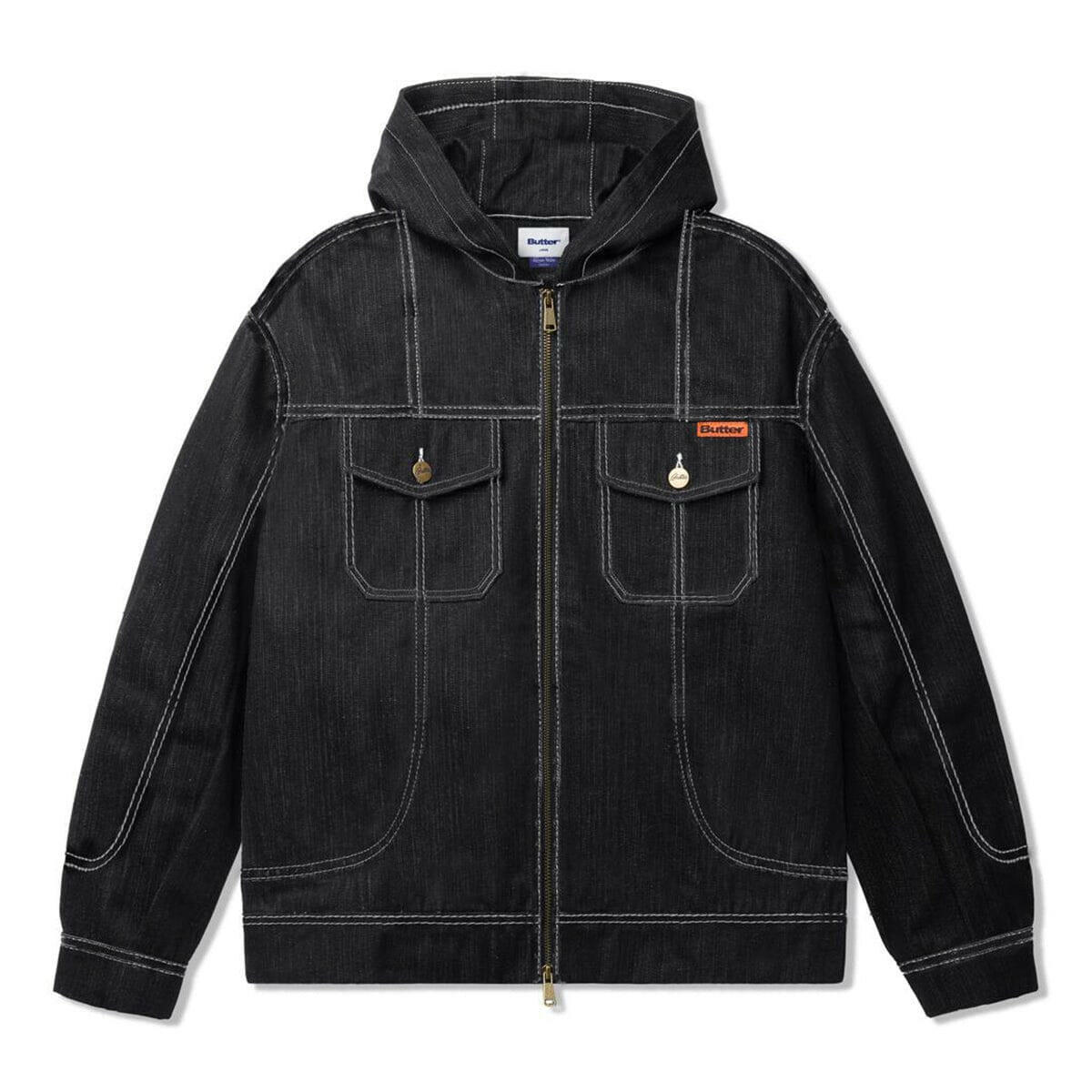 Supreme Black Denim Jacket Hood Supreme Bandana Jacquard