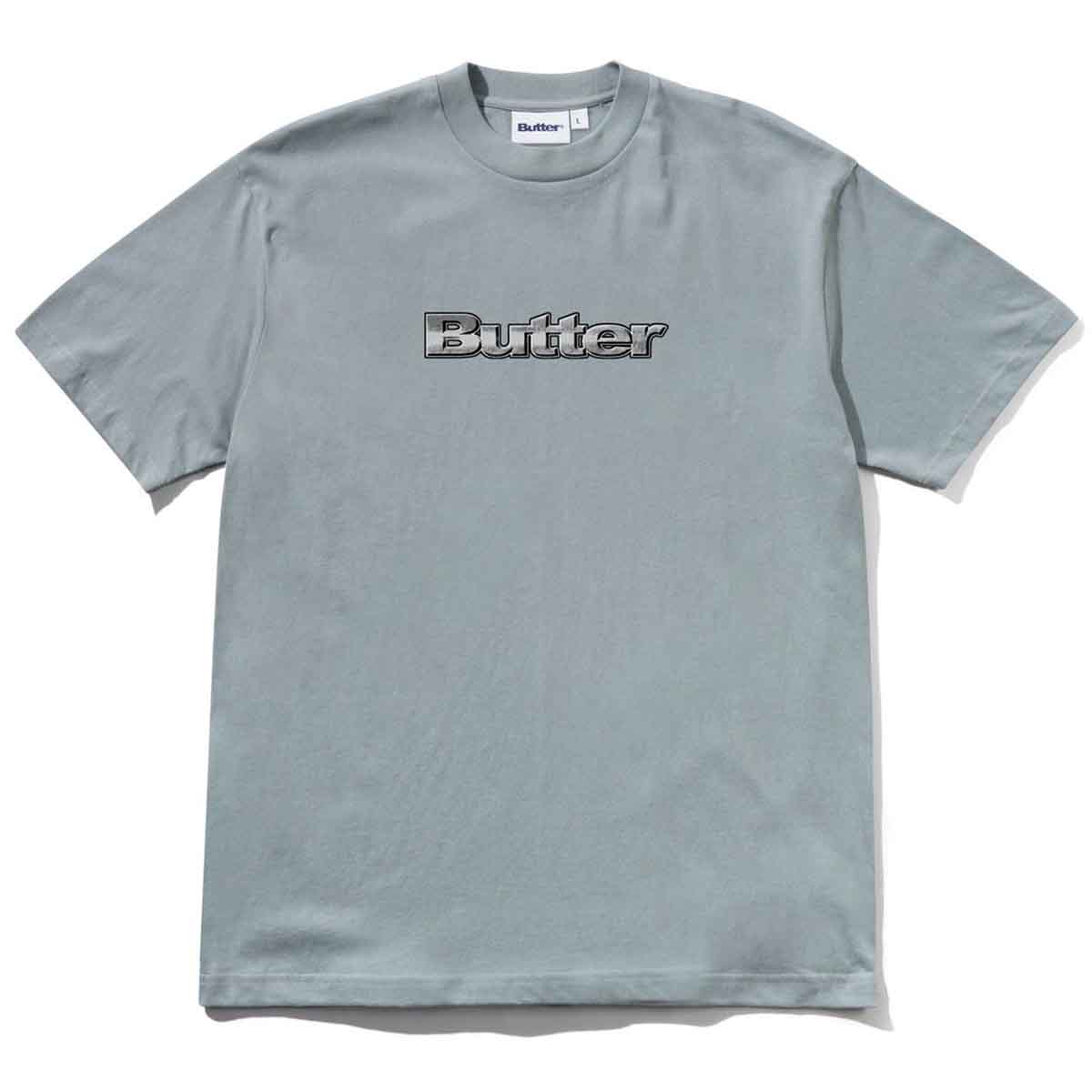 Butter Goods Alloy Logo Tee Dull Ocean