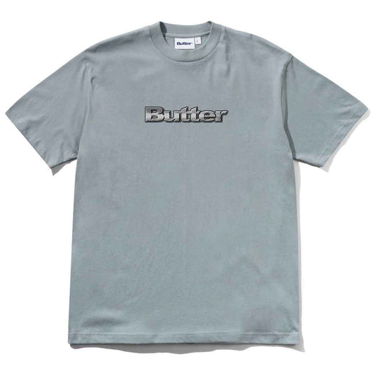 Butter Goods Alloy Logo Tee Dull Ocean