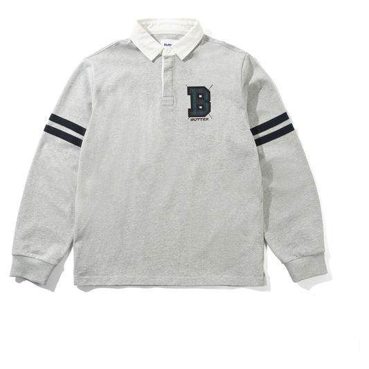 Butter Goods Applique Rugby Polo Heather - front