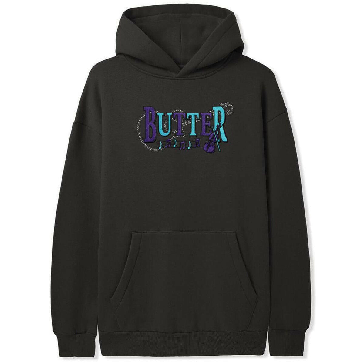 Butter Goods - Arrangement Hoodie Washed Black.