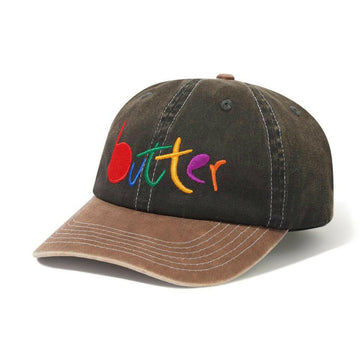 Butter Goods - Art 6 Panel Cap Charcoal/Redwood.