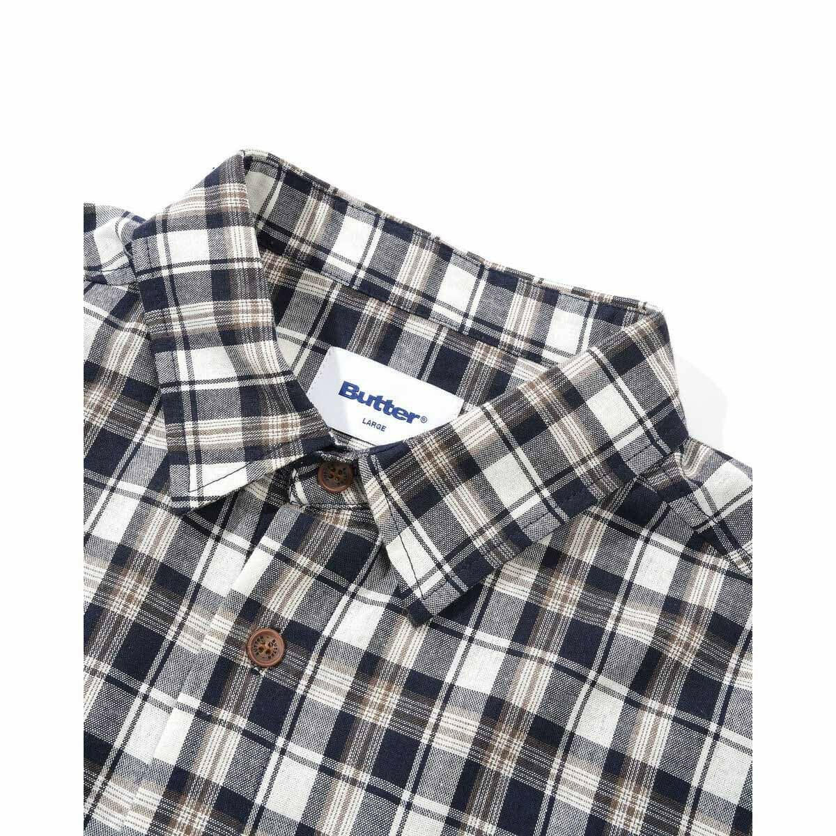 Butter Goods - Asymmetrical S/S Shirt Navy.