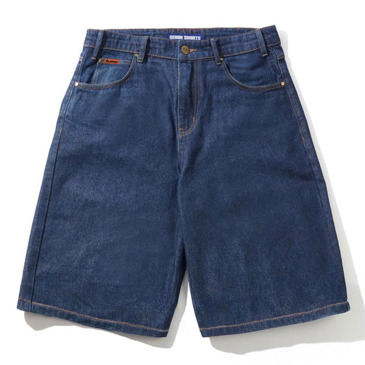 Butter Goods Baggy Denim Shorts Dark Indigo Front.