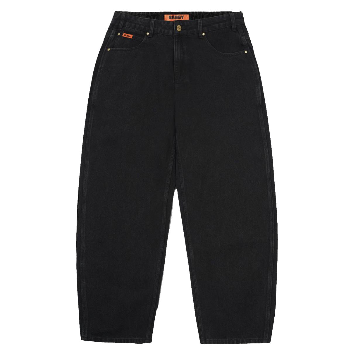 Butter Goods Baggy Denim Jeans Flat Black Front