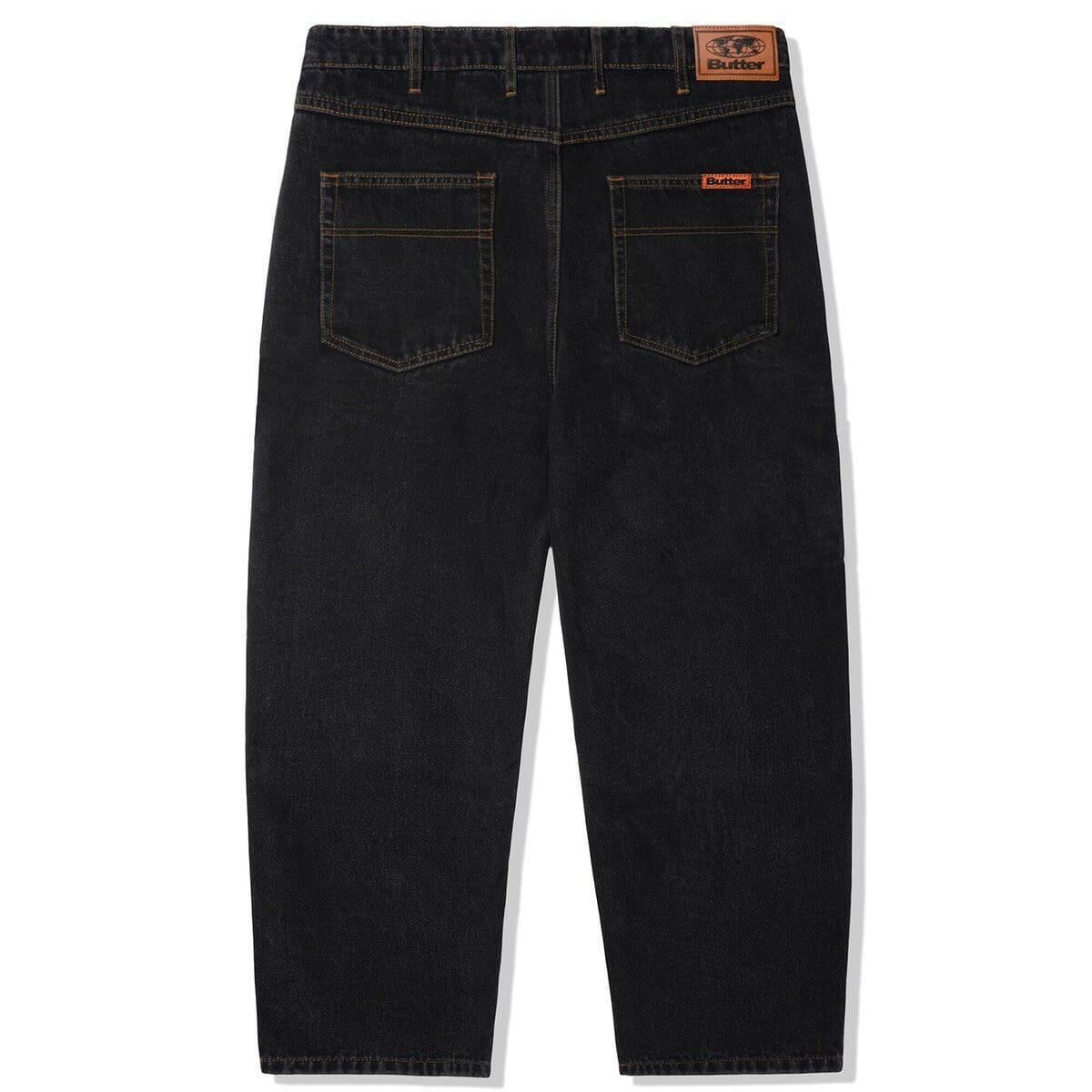 Butter Goods Baggy Denim Jeans Washed Black Back.