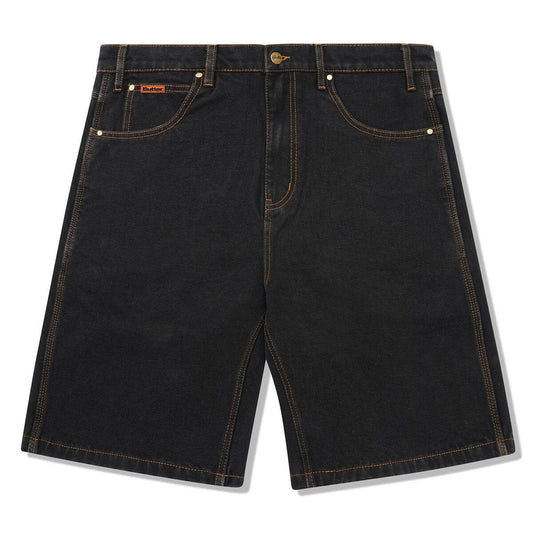 Butter Goods Baggy Denim Shorts Washed Black.