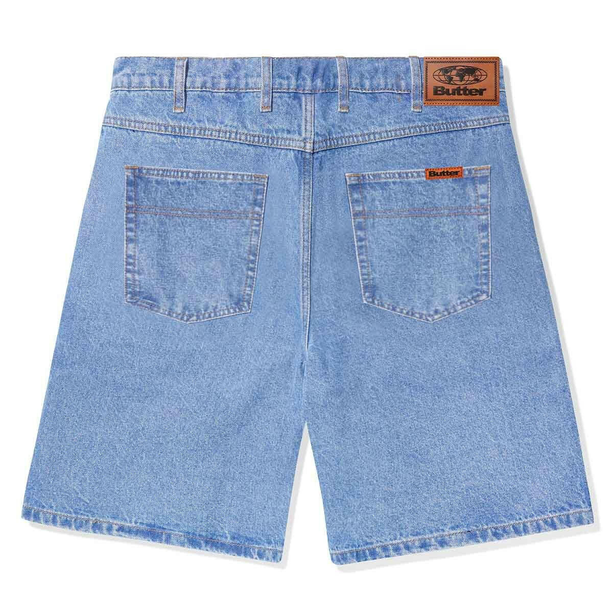 Butter Goods - Baggy Denim Shorts Washed Indigo.