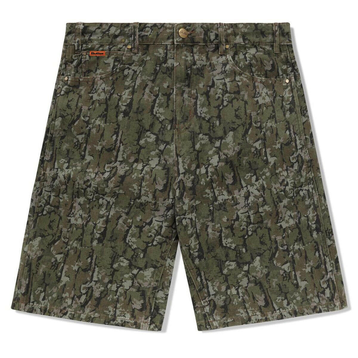 Butter Goods - Bark Camo Denim Shorts Army.