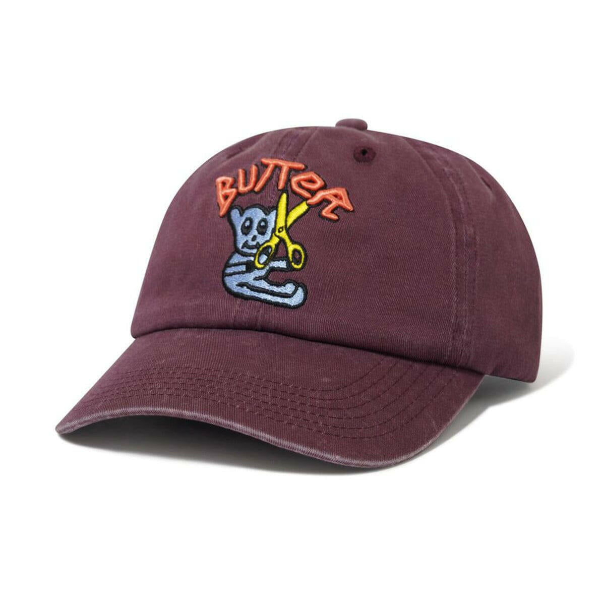 Butter Goods - Bear 6 Panel Cap Wine.