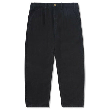Butter Goods - Blue Note Pleated Denim Jeans Washed Black.