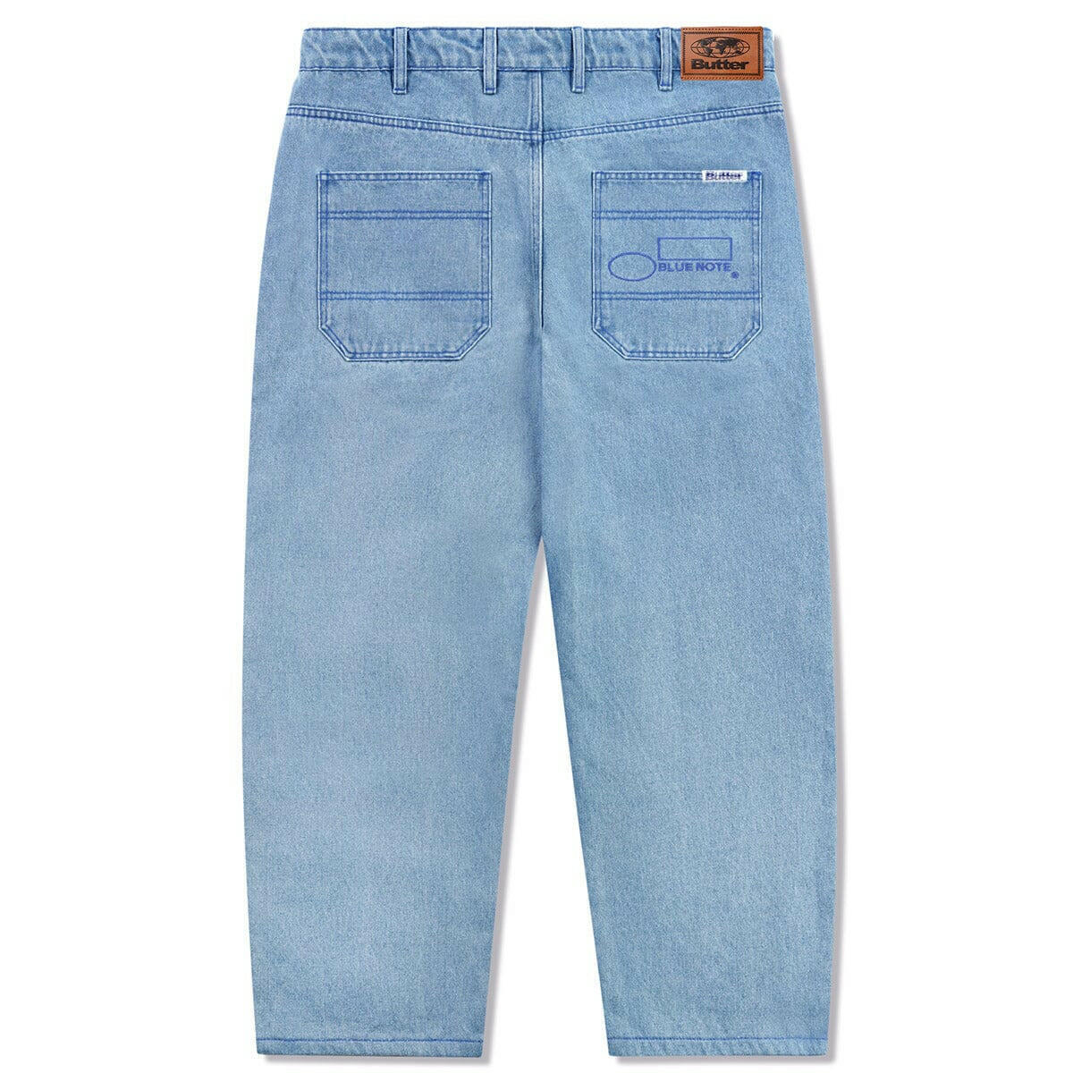 Butter Goods - Blue Note Pleated Denim Jeans Washed Indigo.