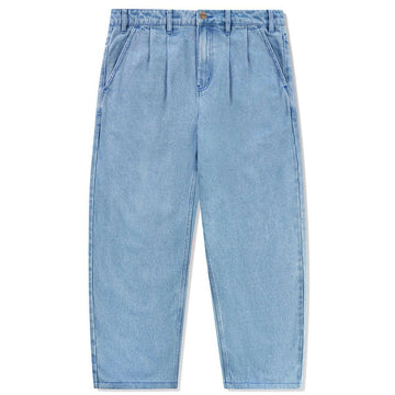 Butter Goods - Blue Note Pleated Denim Jeans Washed Indigo.