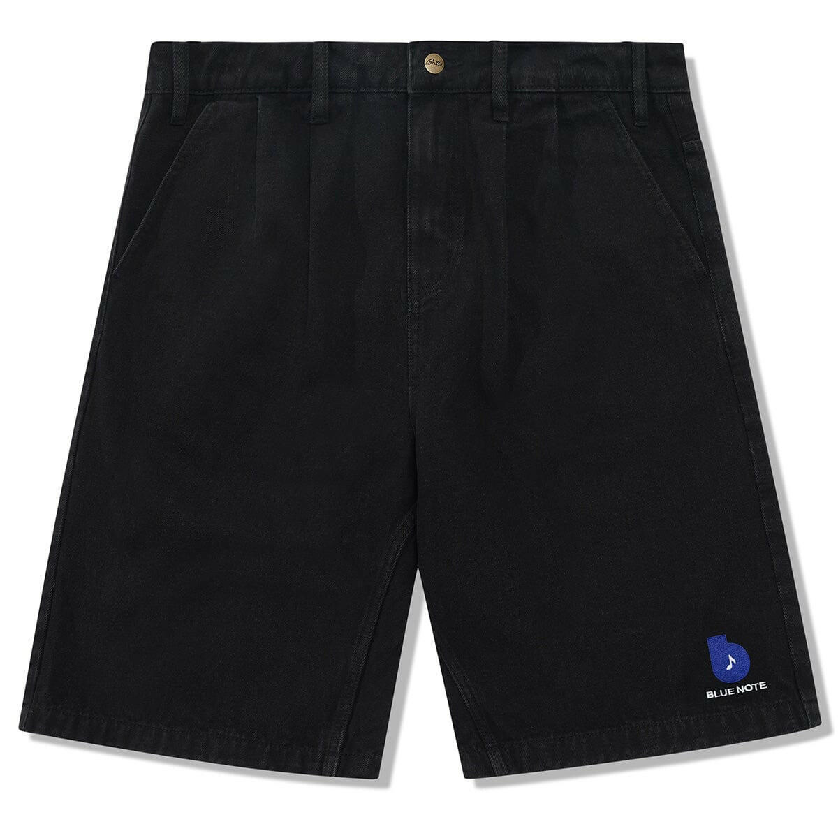 Butter Goods - Blue Note Pleated Denim Shorts Washed Black.