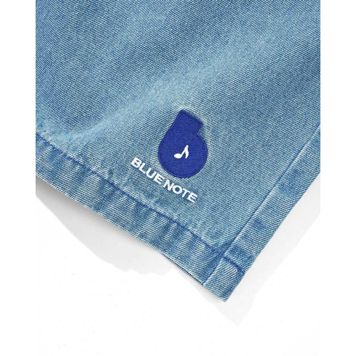Butter Goods - Blue Note Pleated Denim Shorts Washed Indigo.