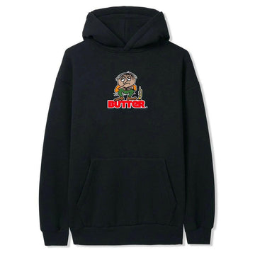 Butter Goods - Blues Logo Hoodie Black.