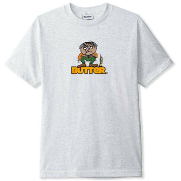 Butter Goods - Blues Logo Tee Ash Grey.