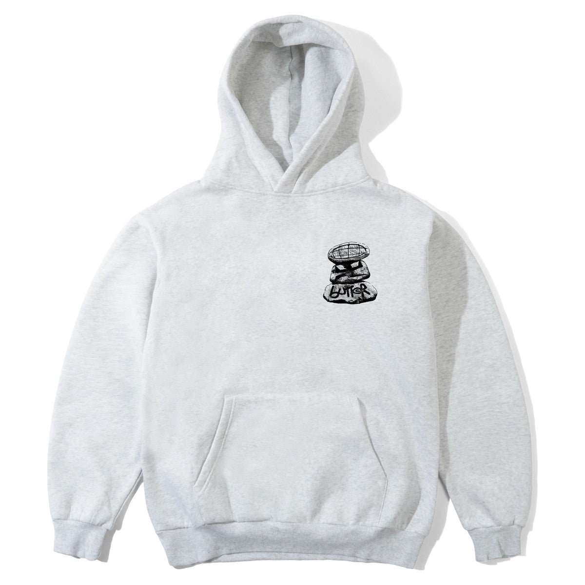 Butter Goods Boulder Terrain Pullover Hood Ash - front