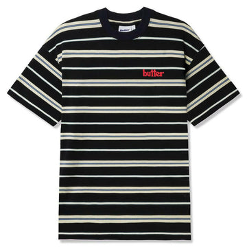 Butter Goods - Bryce Stripe Tee Black.