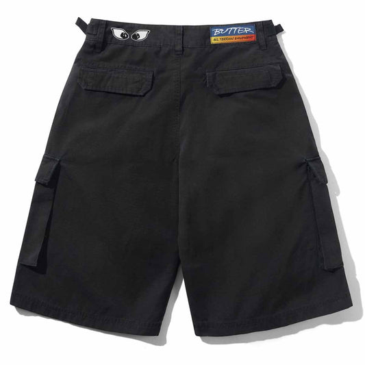Butter Goods - Cargo Shorts Black Back