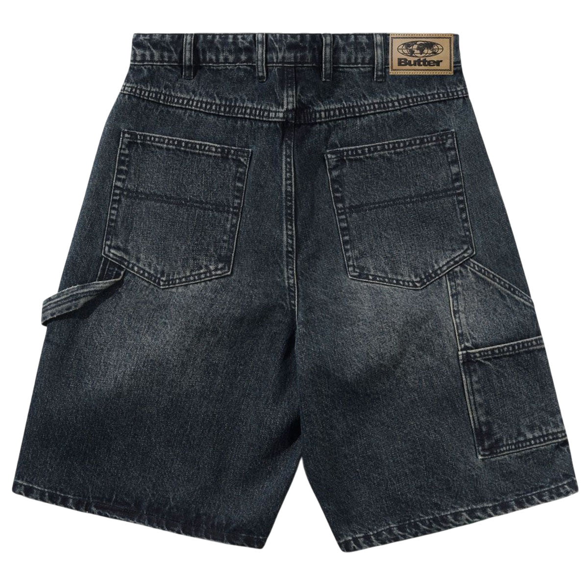 Butter Goods Carpenter Denim Shorts Slub Dark Indigo Back