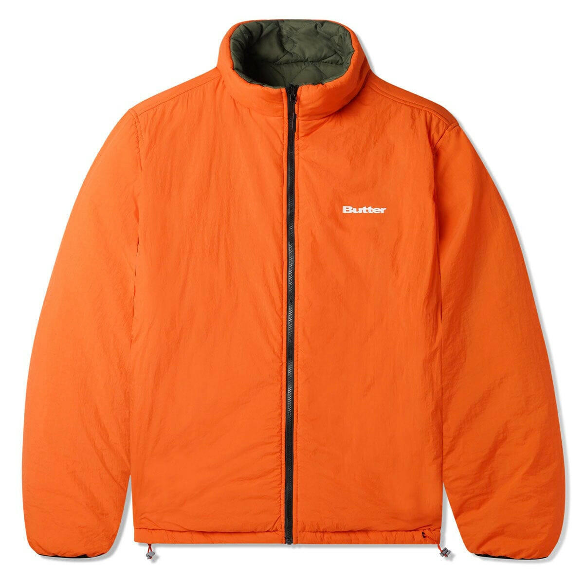 Butter Goods - Chainlink Reversible Puffer Jacket Army/Orange.