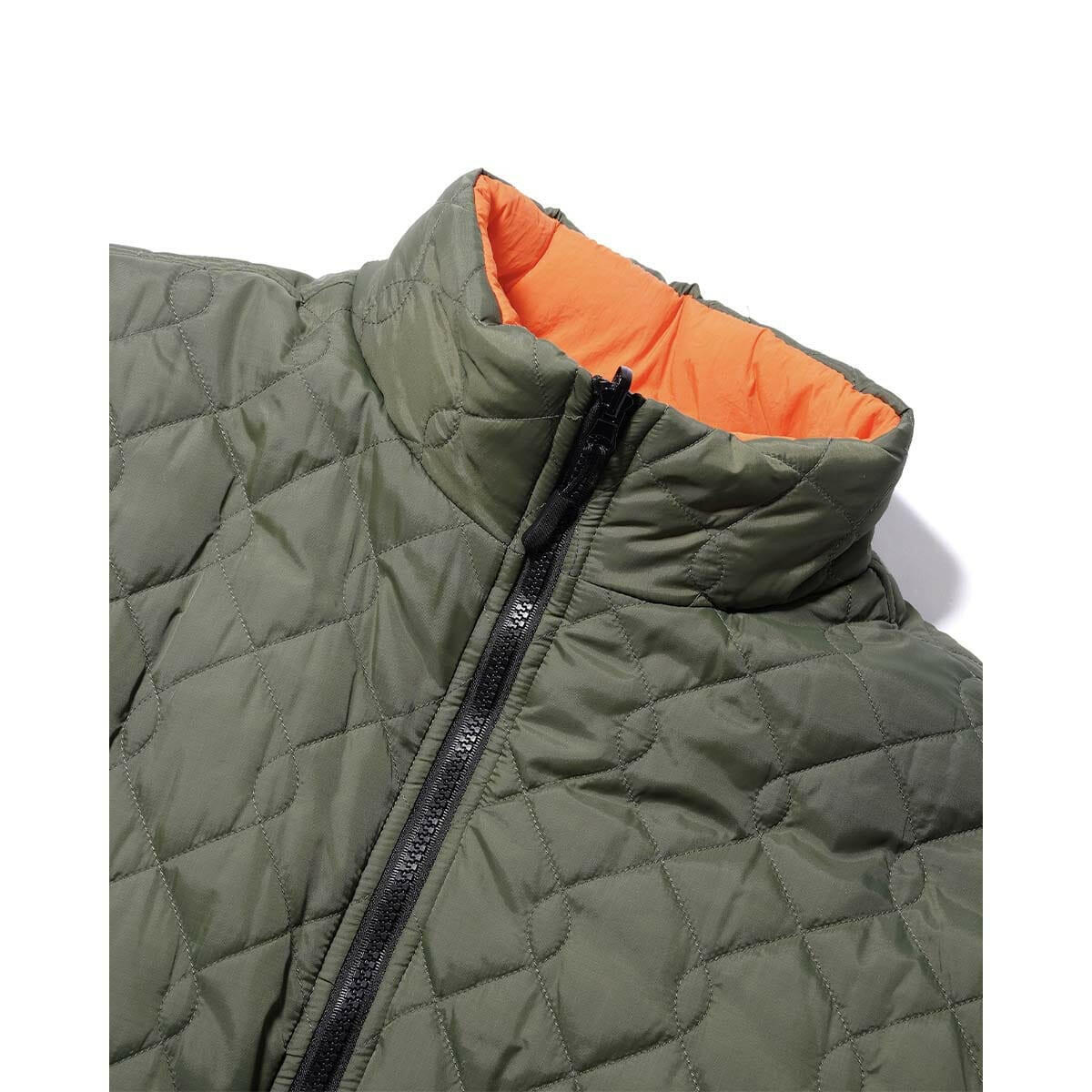 Butter Goods - Chainlink Reversible Puffer Jacket Army/Orange.