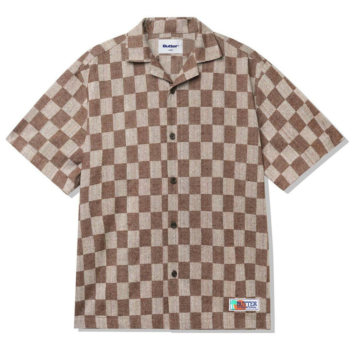 Butter Goods - Checker Vacation S/S Shirt Chocolate.