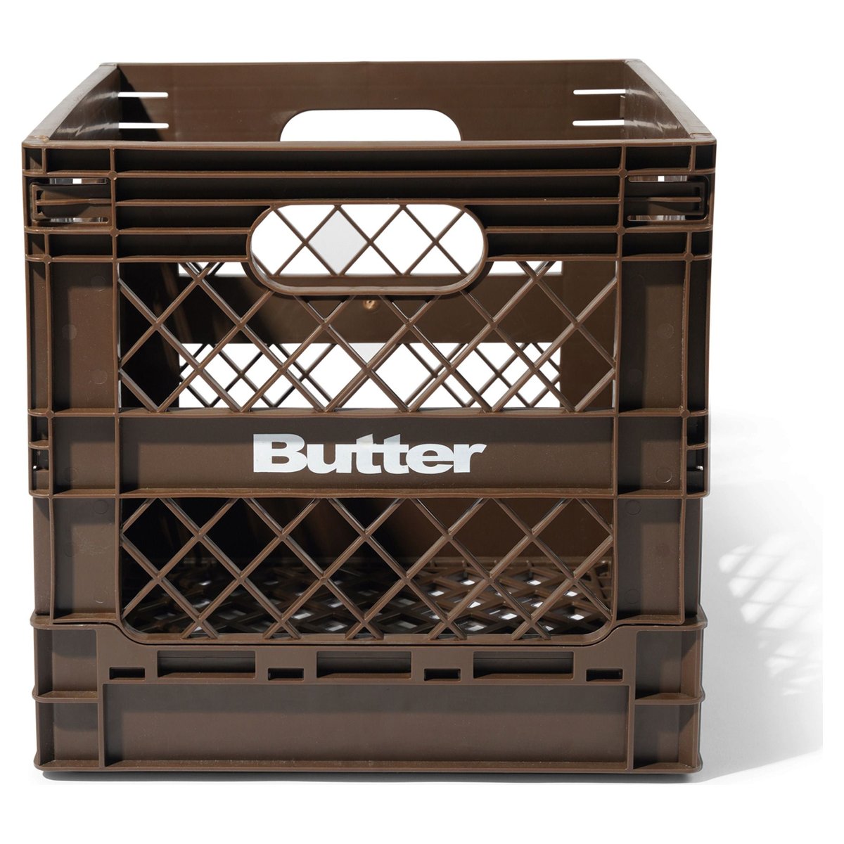 Butter Goods Collapsable Record Crate Brown - front
