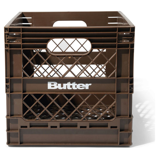 Butter Goods Collapsable Record Crate Brown - front