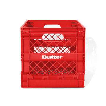 Butter Goods - Collapsable Record Crate Red.