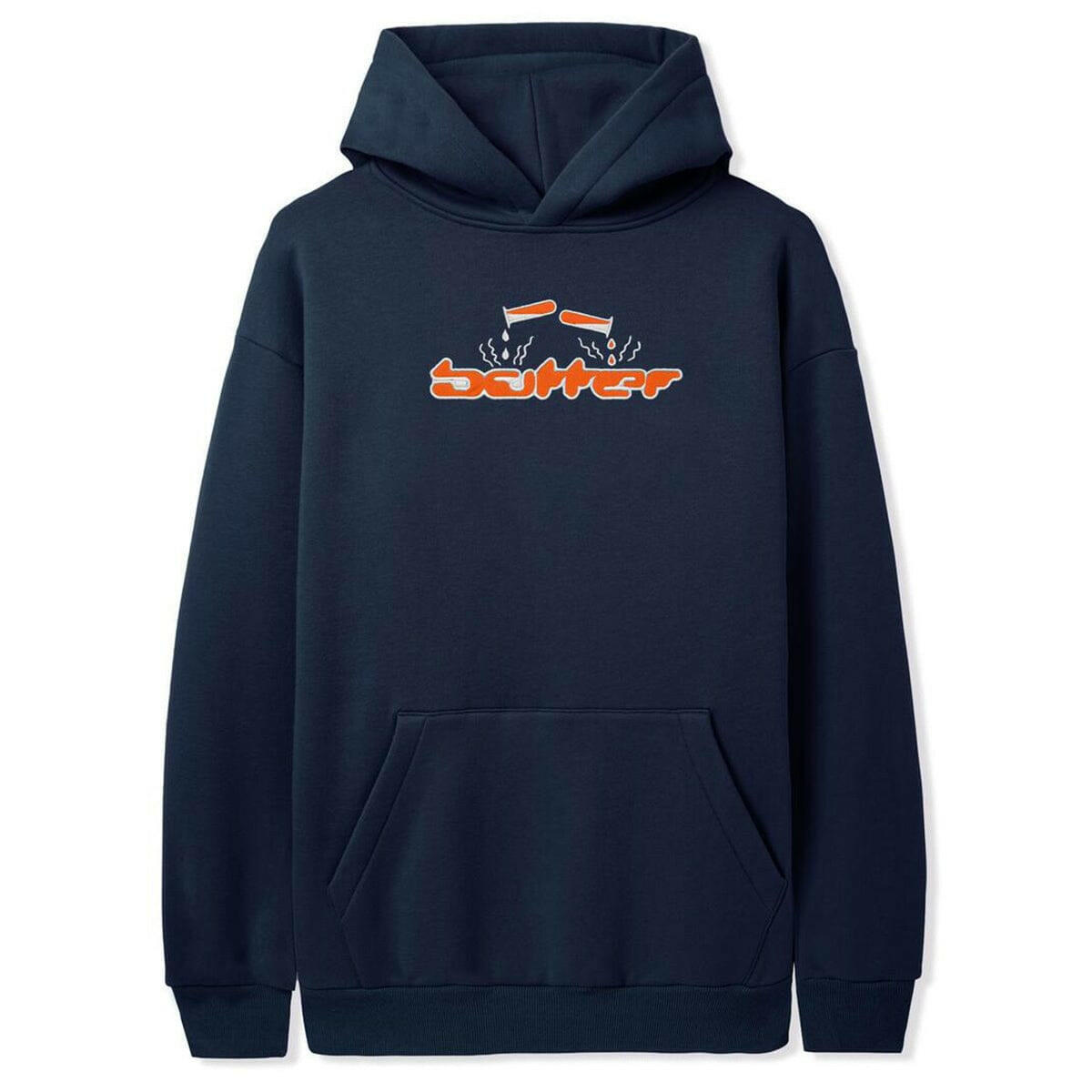 Butter Goods - Corrosive Applique Hoodie Navy.