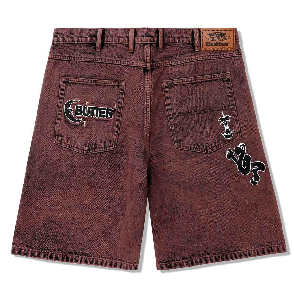 Butter Goods - Critter Baggy Denim Shorts Brick.