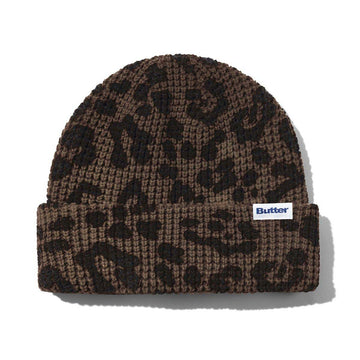 Butter Goods Distress Waffle Beanie Leopard