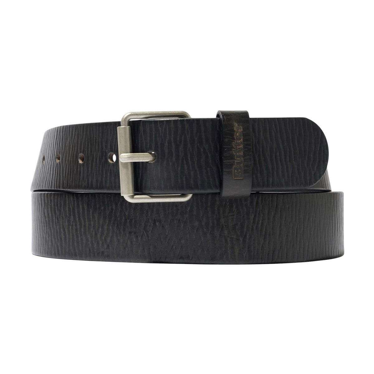 Butter Goods - Distressed Leather Belt Black.