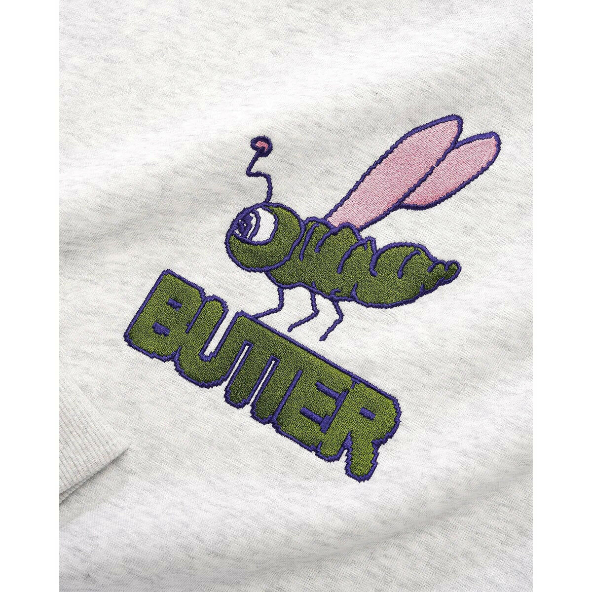Butter Goods - Dragonfly Embroidered Hoodie Ash.