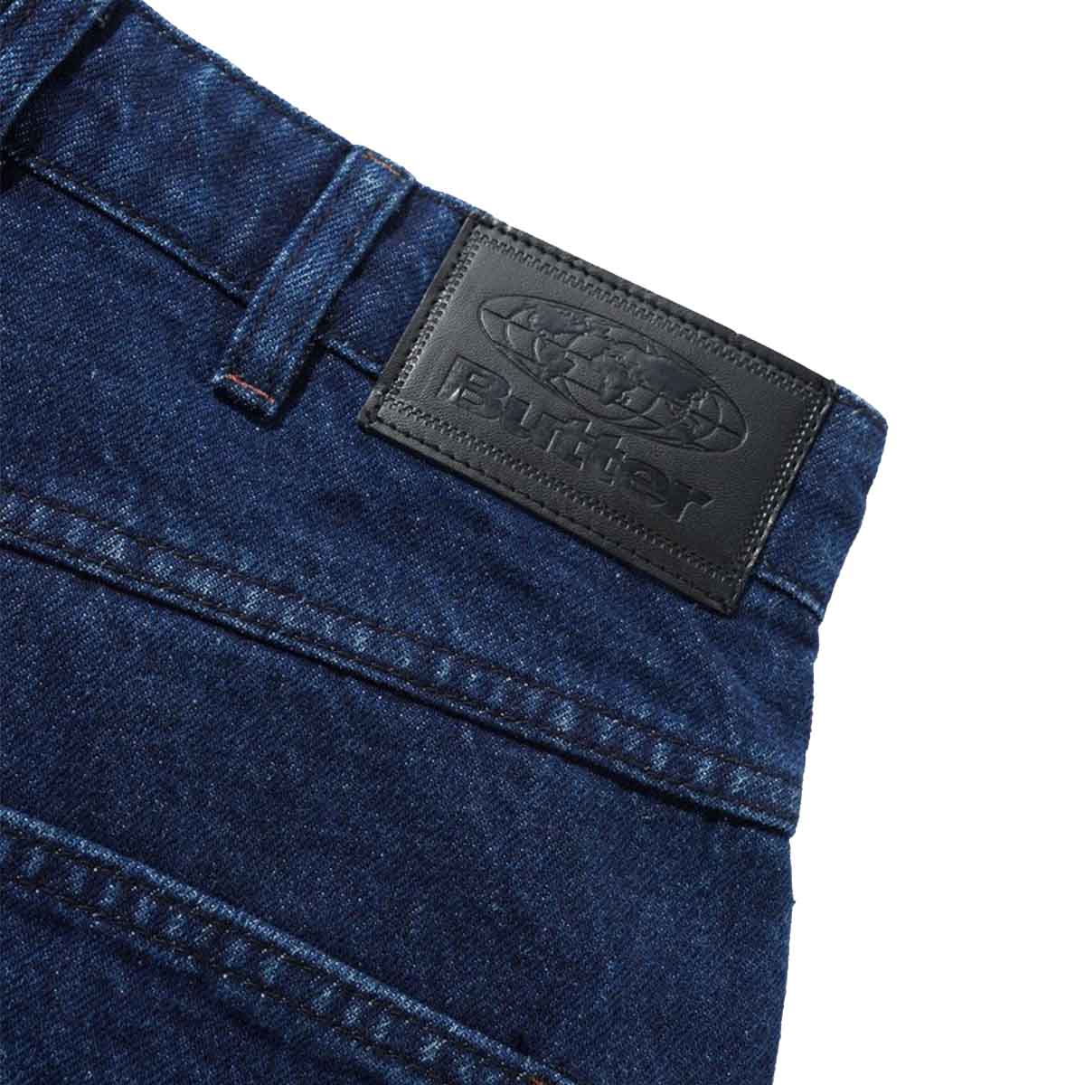 Butter Goods Drummer Baggy Denim Jeans Raw Dark Indigo Back Detail