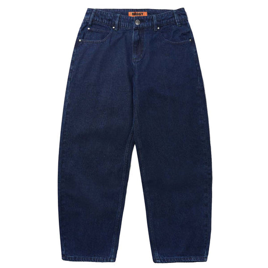 Butter Goods Drummer Baggy Denim Jeans Raw Dark Indigo Front