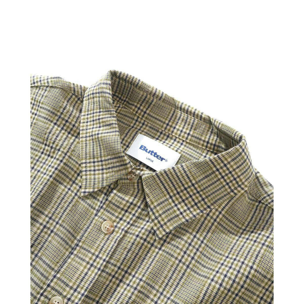 Butter Goods - Equipt Plaid L/S Shirt Olive.