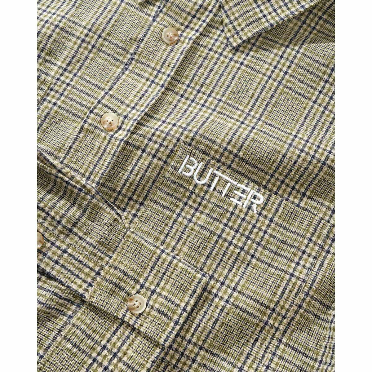 Butter Goods - Equipt Plaid L/S Shirt Olive.