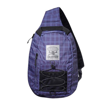 Butter Goods Express Shoulder Bag Navy Plaid