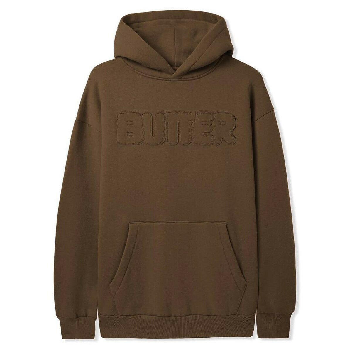 Butter Goods - Fabric Applique Hoodie Brown.